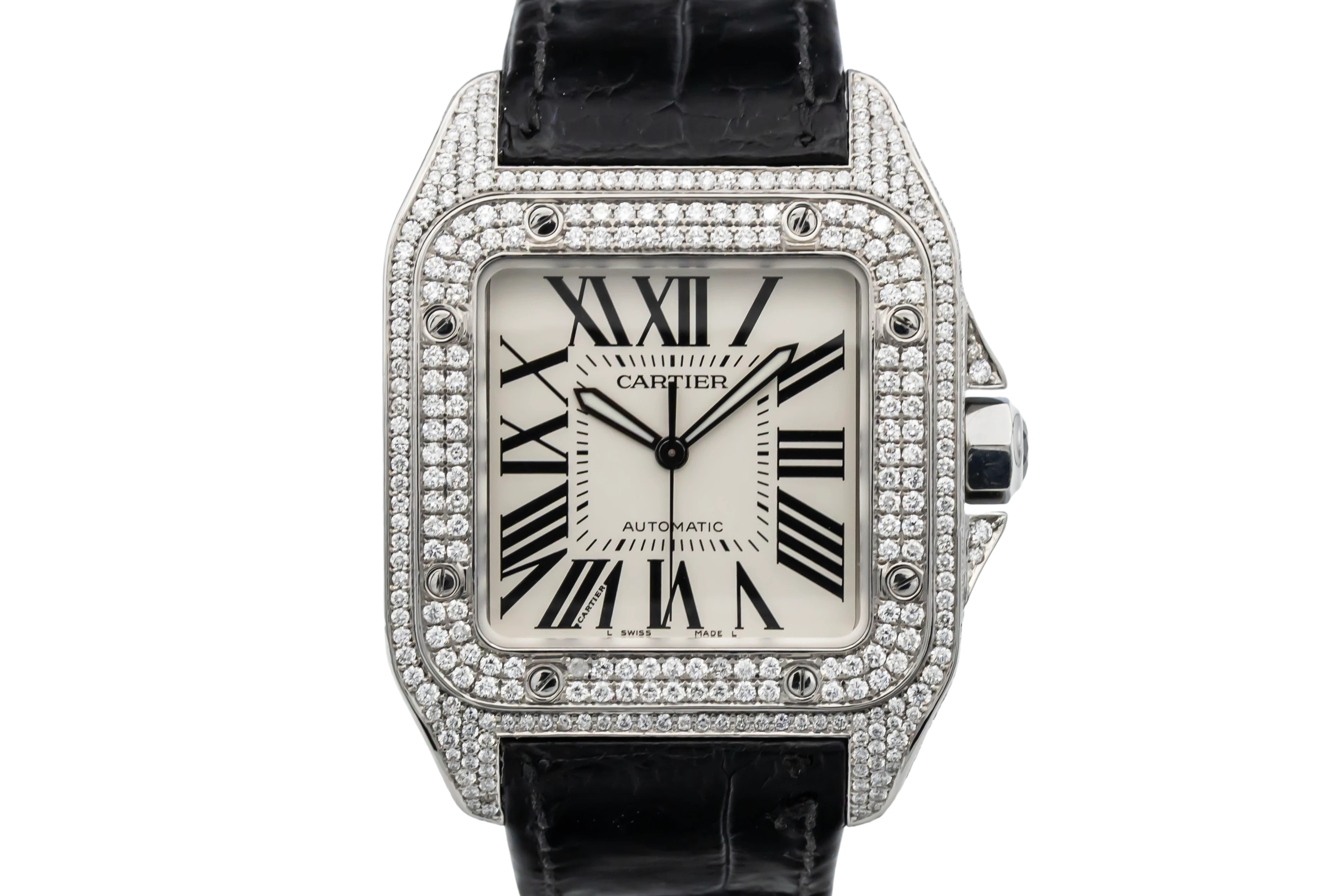 Cartier Santos 100XL Stainless Steel White Dial