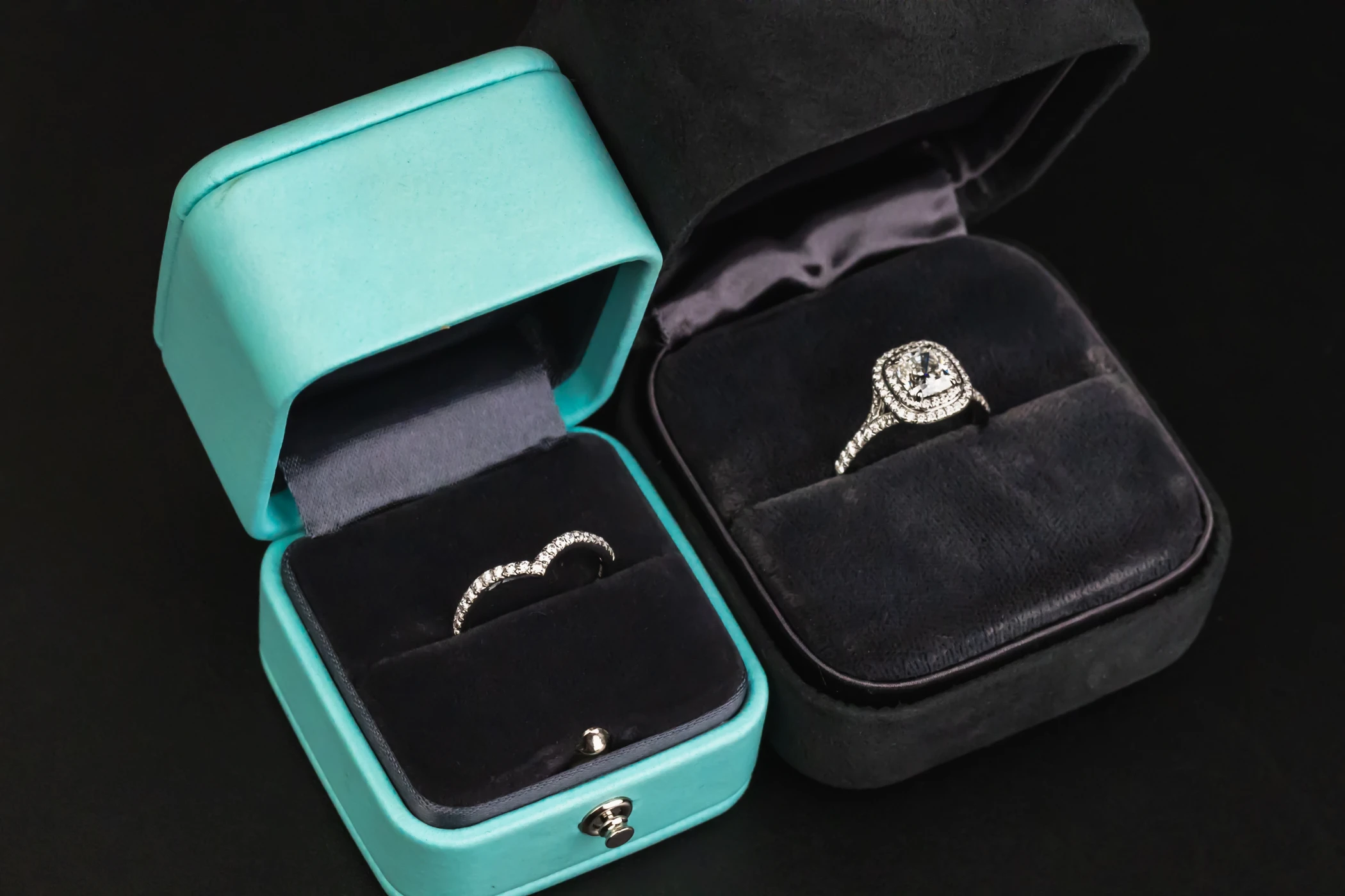 Tiffany & Co. Platinum Soleste Engagement Ring Set 1.22ct GIA Certified H VVS1