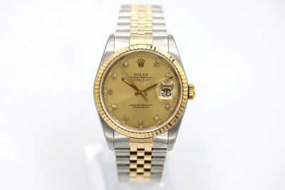 Rolex DateJust 36mm Steel & 18ct Yellow Gold Jubilee 16233 1988