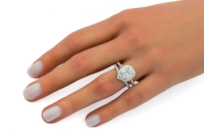 Tiffany & Co. Platinum Soleste Engagement Ring Set 1.22ct GIA Certified H VVS1