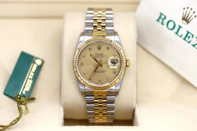 Rolex DateJust 36mm Steel & 18ct Yellow Gold Jubilee 16233 1988