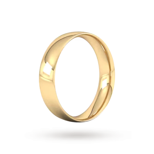 18ct Yellow Gold Wide Court Wedding Bands