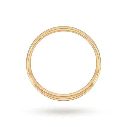 18ct Yellow Gold Wide Court Wedding Bands