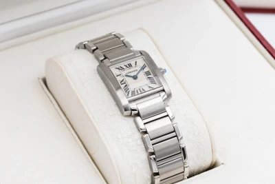 Cartier Tank Française 20mm 18ct White Gold WE1002S3/2403 2010