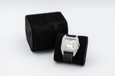 Cartier Santos 100XL Stainless Steel White Dial